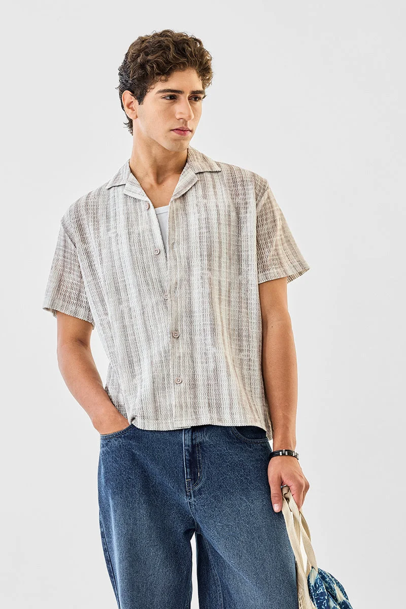 SNITCH Regular Fit Crochet Shirt