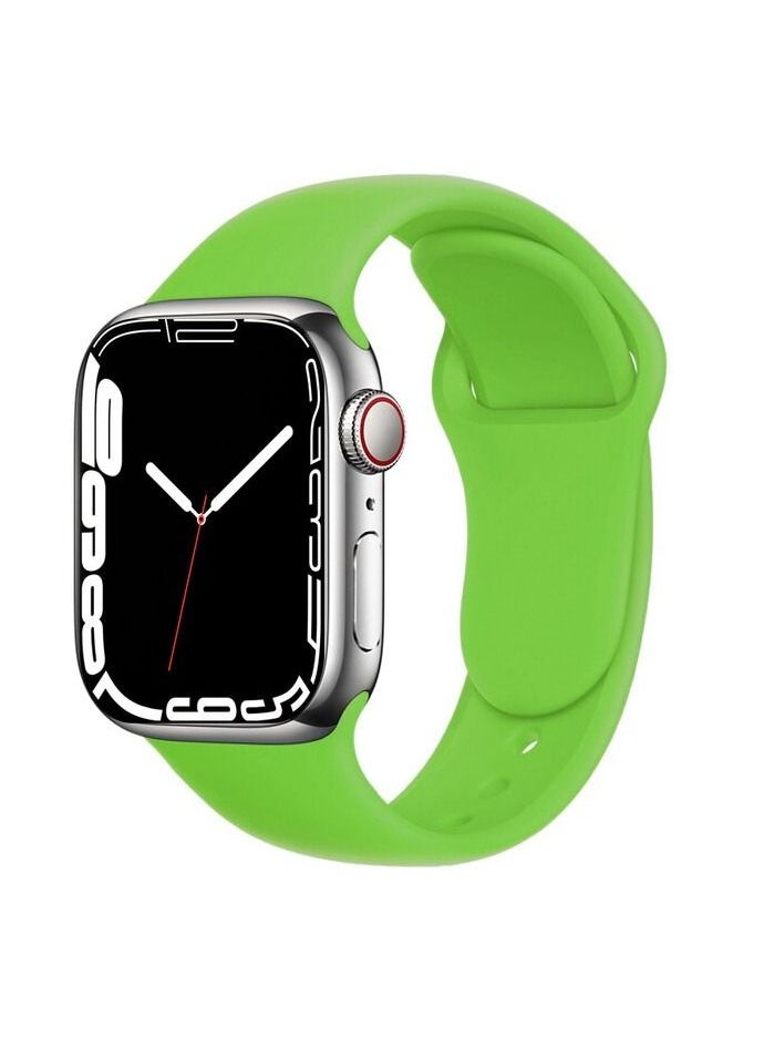 Generic - Apple Watch Band 45mm Soft Silicone Sport Band Replacement Wrist Strap Compatible for iWatch Apple Watch Series 7 Nike+,Sport,Edition - Image 1