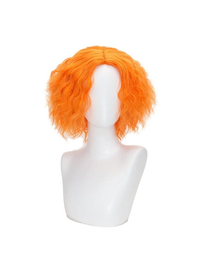 TSNOMORE Unisex Short Orange Cosplay Wig Curly Short Men Halloween Costume Party Cosplay Wig - Image 1