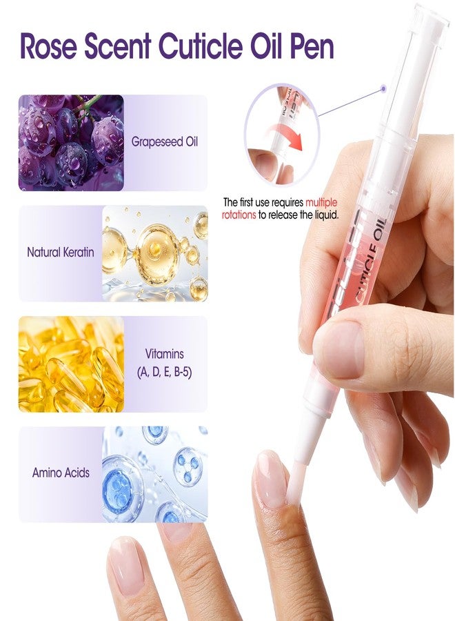 Gellen Ceramic Cuticle Oil Pusher Pen, 2Pcs Cuticle Remover Pen & Moisturizing Cuticle Oil Pen for Hangnails & Dry Cuticles, 2-in-1 Cuticle Care Set for Home and Salon Use - Image 4