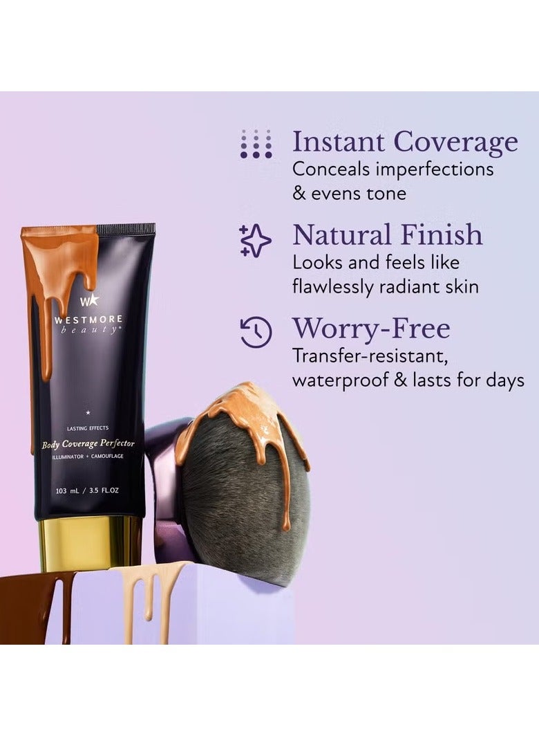 Westmore Beauty Body Coverage Perfector – Waterproof Leg & Body Makeup - Tattoo Cover Up Makeup - 3.5 Oz (Natural Radiance) - Image 2