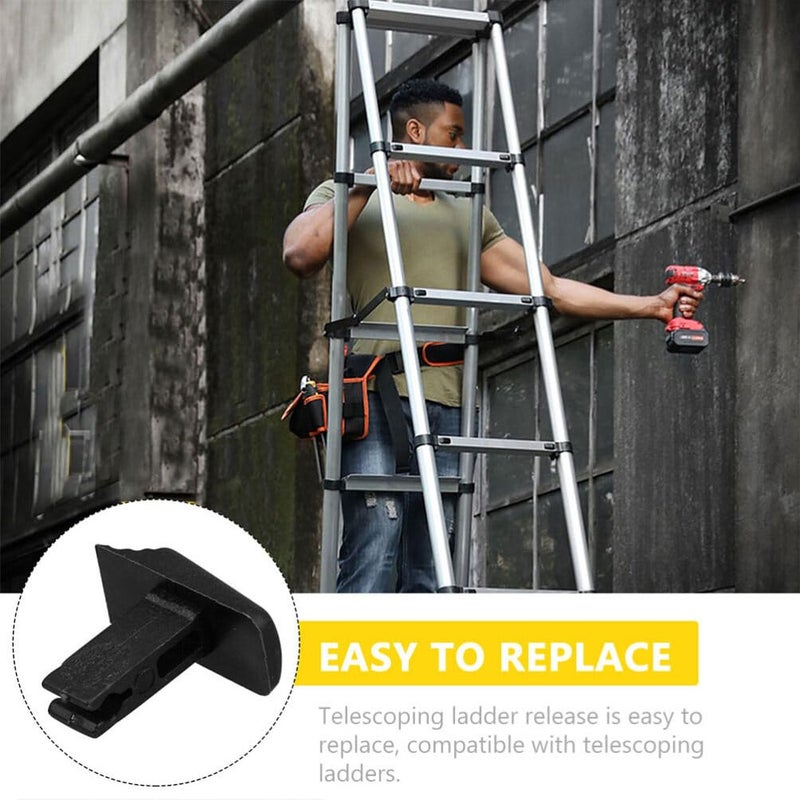 10Pcs Black Telescopic Ladder Replacement Switch Buttons for Easy Release Operation - Image 5
