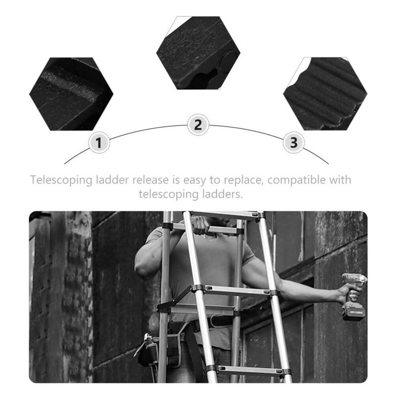 10Pcs Black Telescopic Ladder Replacement Switch Buttons for Easy Release Operation - Image 3