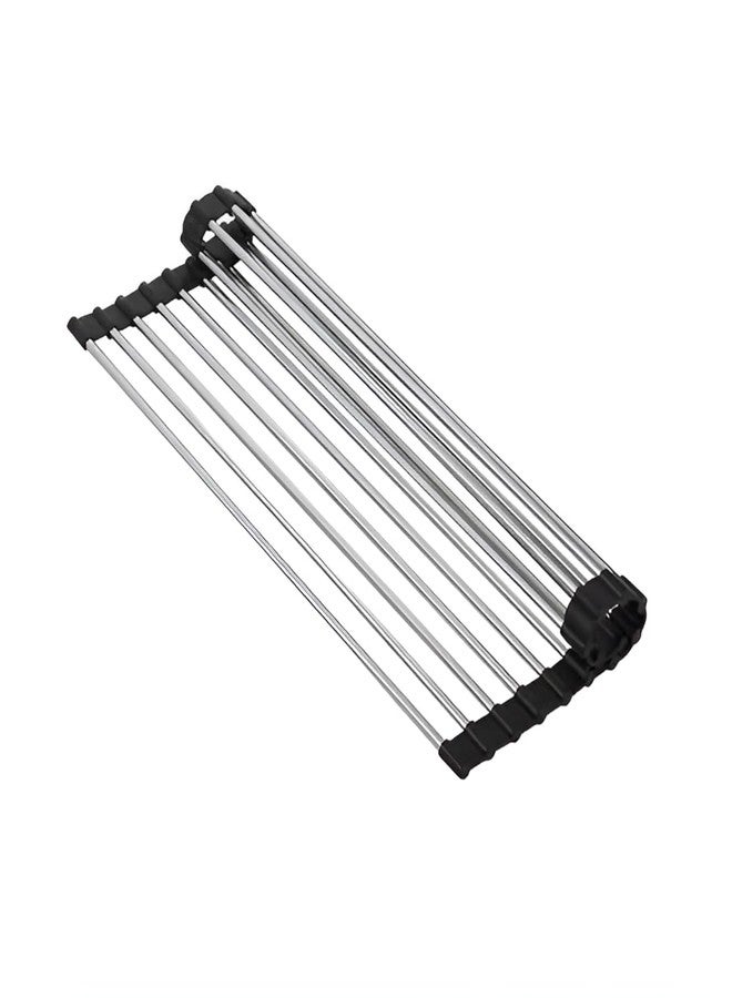 SHREESAMP Dish Roll, Over The Sink Dish Drying Rack, Dish Drainer Rack, Roll Up Utensil Drying Rack for Kitchen,Stainless Steel Multipurpose Foldable Dish Plate Big Size for Counter Top Wash - Image 1