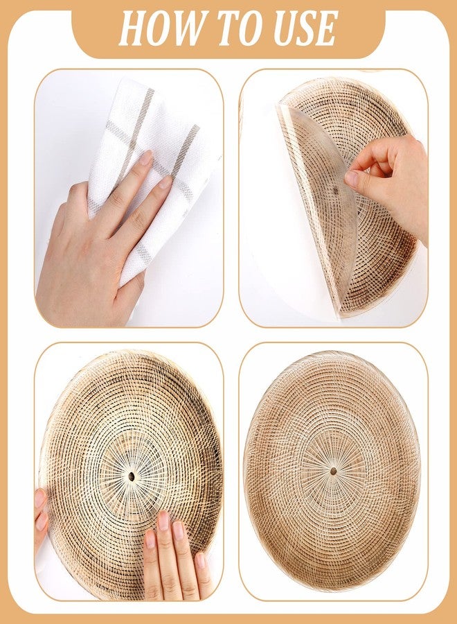 Glenmal 18 Pcs Boho Basket Wall Decals Round Wall Sticker Modern Decor Peel and Stick Decor Sticker Removable Boho Stickers Rustic Art for Bedroom Office, Stickers Only(Elegant Style) - Image 4