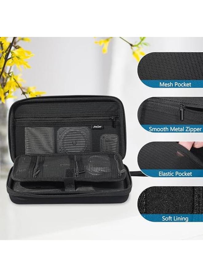 Procases Electronic Accessories Organizer Travel Organizer Bag For Electronics Accessories Charger Cord Portable External Hard Drive Usb Cables Power Bank Sd Memory Cards Black - Image 2