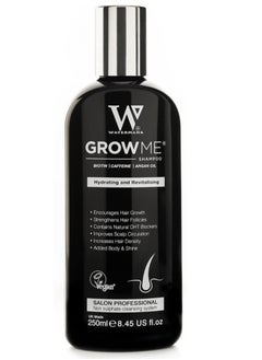 Watermans Grow Me Shampoo, rich in biotin, caffeine and argan oil to moisturize the hair and stimulate its growth from Waterman's, 250 ml original  - Image 1