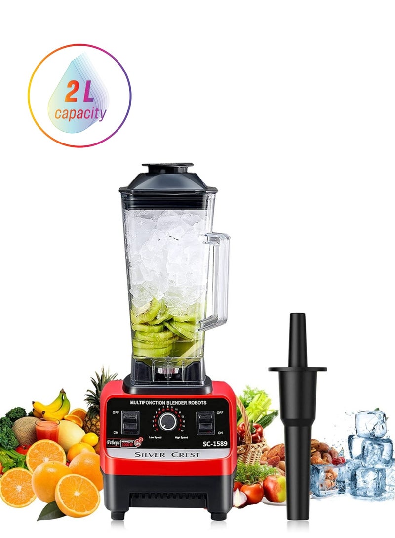 ELTRAZONE Blender Smoothie Maker 2000W with 15 Speed Control BPA-Free 6 Titanium Stainless Steel Blade Jug Blender mixer High Speed Juicer/Ice/Smoothie  - Image 1