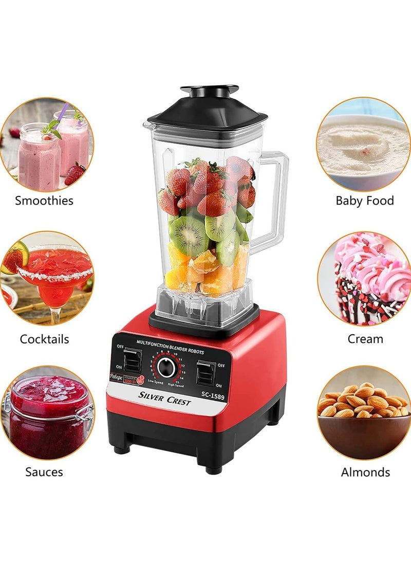 ELTRAZONE Blender Smoothie Maker 2000W with 15 Speed Control BPA-Free 6 Titanium Stainless Steel Blade Jug Blender mixer High Speed Juicer/Ice/Smoothie  - Image 3