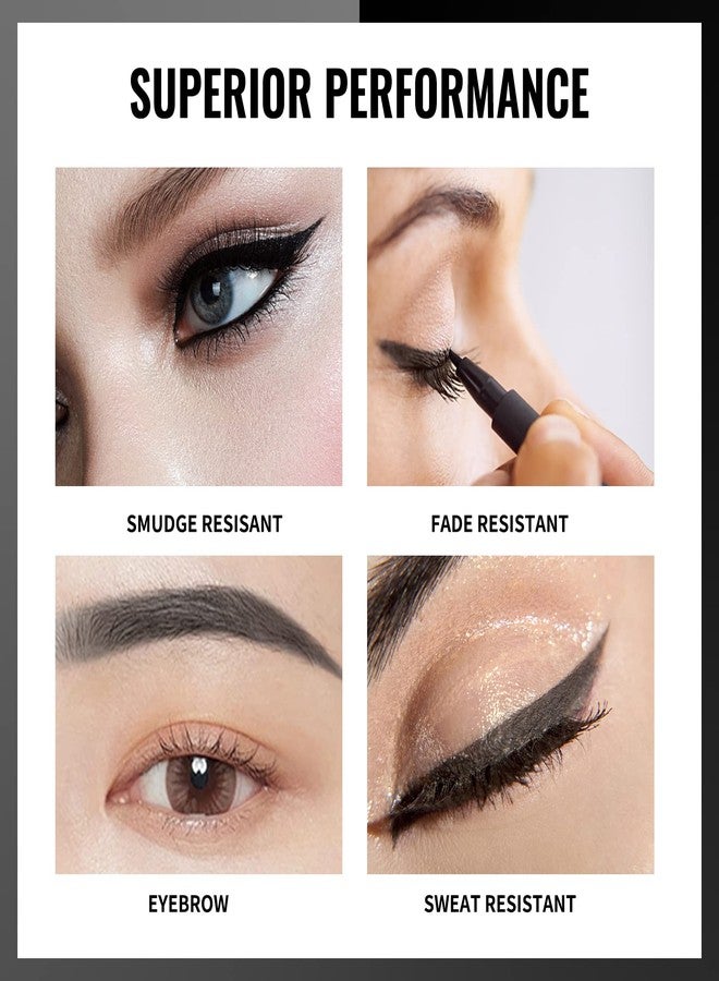 Erinde 12PCS Black Eyeliner Pencil Set, Soft Black Eye Liner Eyebrow pencil Waterproof Natural Matte Hypoallergenic Eyeliners Makeup Pencils, Easy to Color, Long Lasting, Halloween Makeup for Women - Image 2