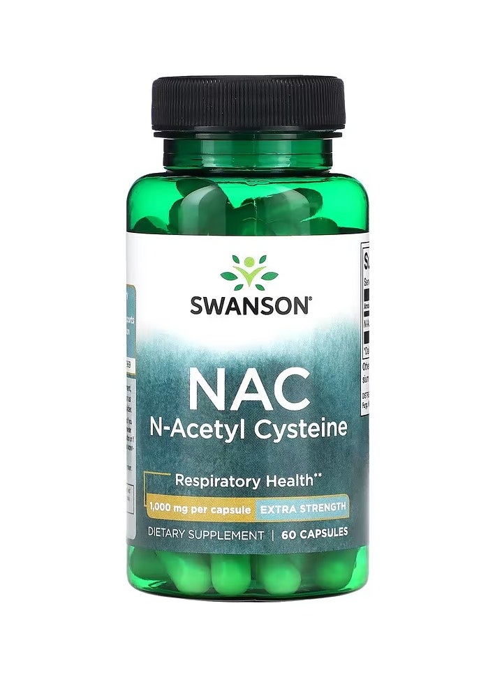 SWANSON - Swanson NAC N-Acetyl Cysteine 1000 mg 60 Capsules - Image 1