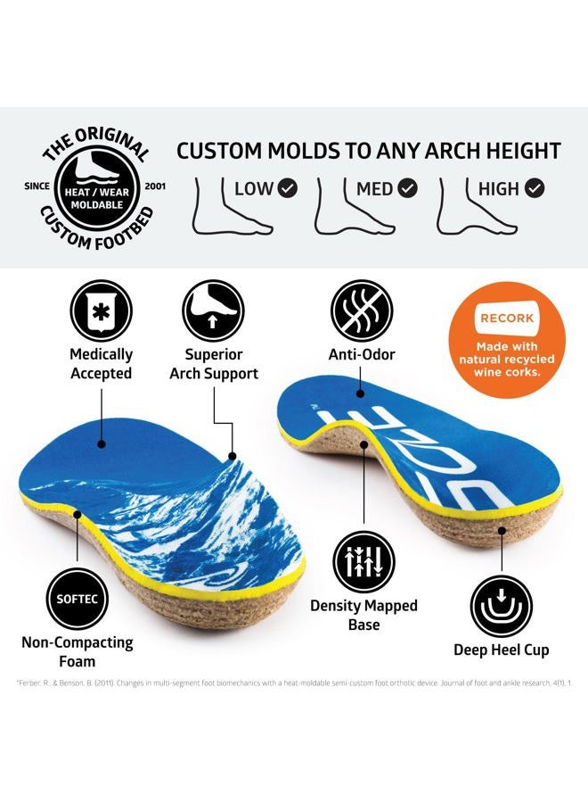 SOLE Performance Thick Plantar Fasciitis Insoles, Men & Women - Arch Support Inserts for Foot Health and Heel Pain Relief, Orthotic Shoe Inserts Men & Women, Blue, Mens Size 10 / Womens Size 12 - Image 3
