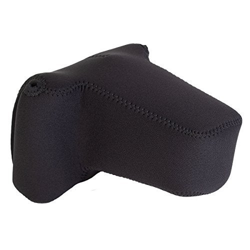 OP/TECH USA Soft Pouch – Compact digital camera case, lightweight accessories pouch, sleek neoprene sleeve for DSLR, perfect for backpacks & travel – durable protection in style D-Zoom| Black - Image 1