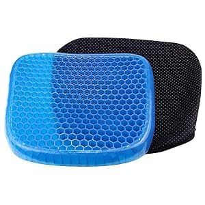 IK-CLAST IKCLAST Egg Gel Seat Cushion with NonSlip CoverDouble Thick Back Pain Silicon SeaterCushion Chair Pad with NonSlip CoverCover for Lumbar SupportCushion for Car  - Image 2