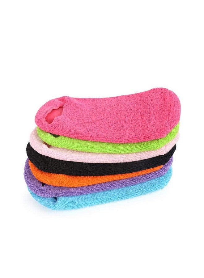 Fodattm 2 Pairs Women Men Moisturizing Gel Socks For Soften Cracked Skin Non-Skid Soft Cotton Gripper Socks Spa Moisturizing Socks Feet Care Treatment (Rose Red) - Image 4