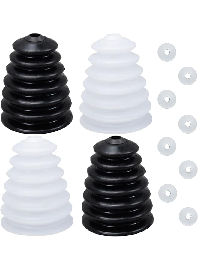 erorex 4 Pcs Electric Drill Dust Collector Electric Hammer Dust Cover Rubber Scalable For Dustproof Device Utility Accessories With 8 Rubber Ring Black White  - Image 1