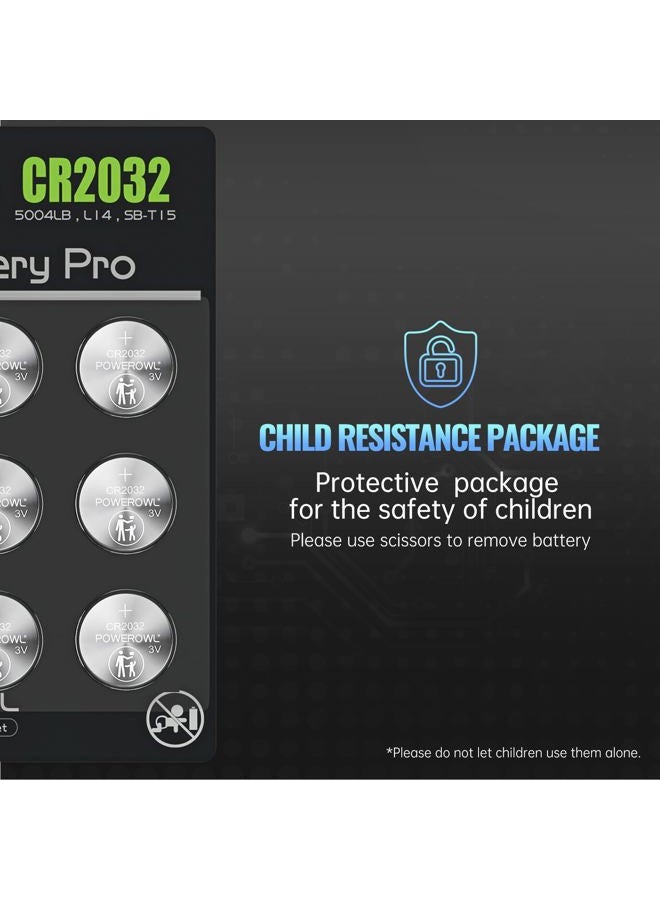 POWEROWL CR2032 Battery 3V Lithium 12 Pack, High Capacity 2032 CR2032 DL2032 ECR2032 CR 2032 Lithium Button Batteries - Image 4