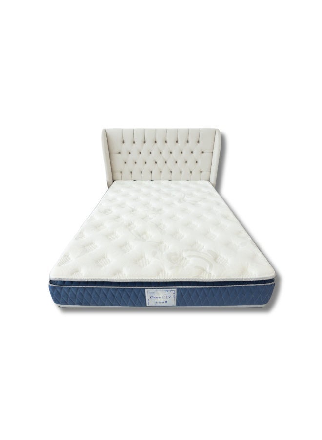 Bless Night Crown 2PT Euro Top Pocket Spring Mattress – Medium Soft Comfort, Motion Isolation, Breathable Knitted Fabric Luxury Bed Mattress - Image 2
