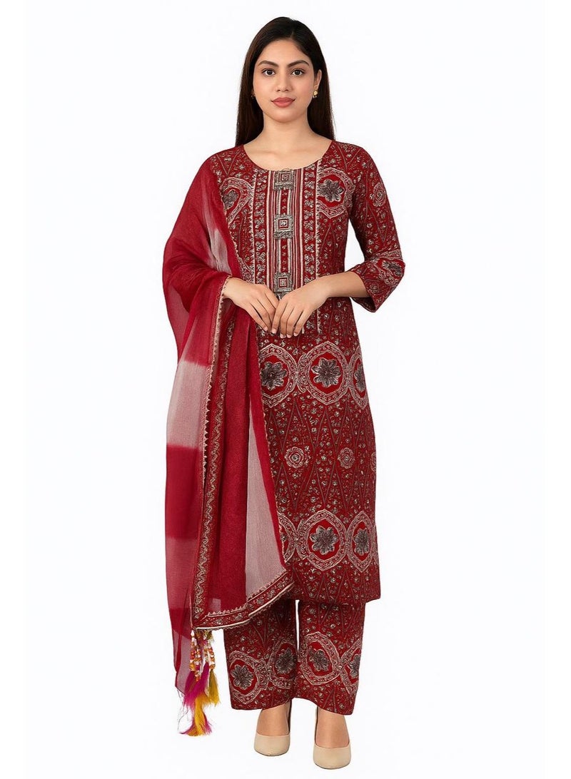 Cotton Red Dress Indian