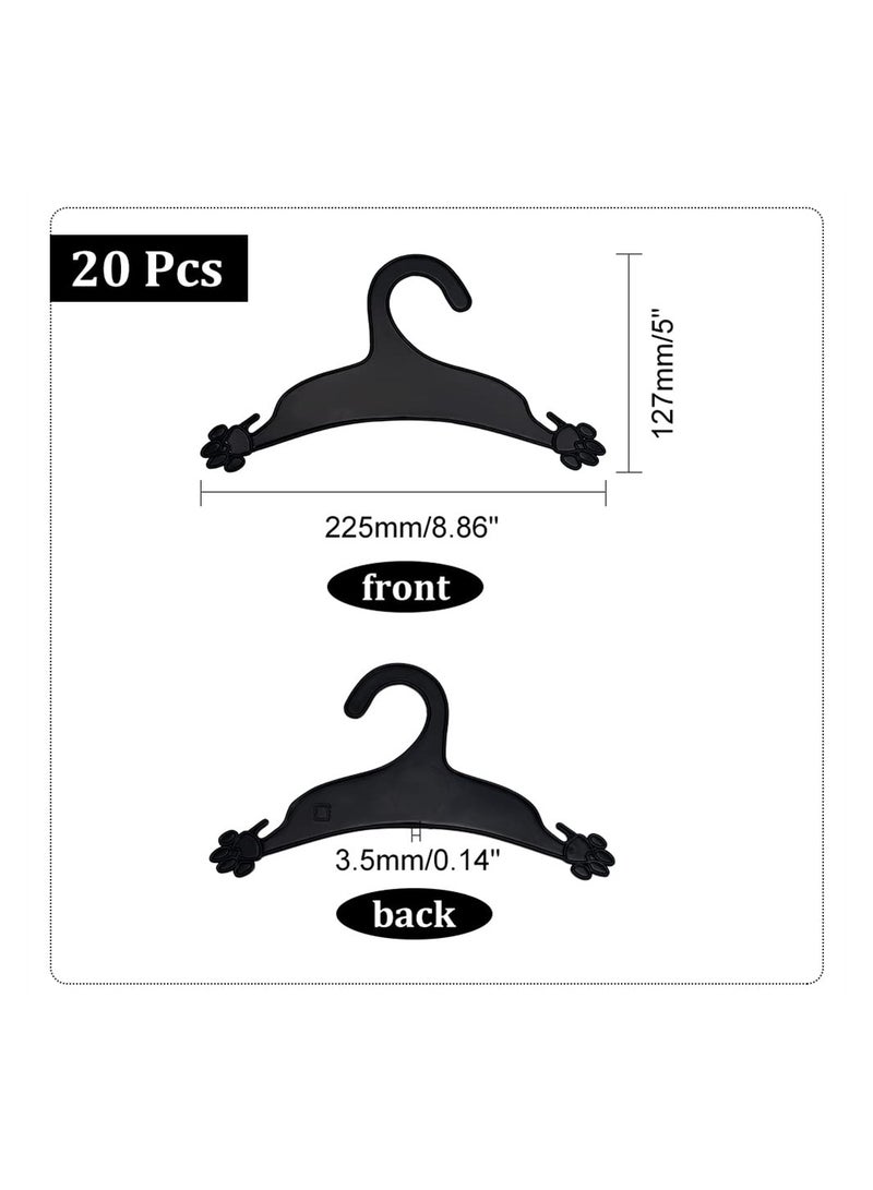 Excefore Pet Clothes Hanger, 10Pcs Plastic Anti- Skid Pet Clothes Rack, Lovely Flexible Strong Paw Print Mini Pet Hangers Dog Clothes Accessories for Dog Pet Puppy Cat Clothes - Image 2
