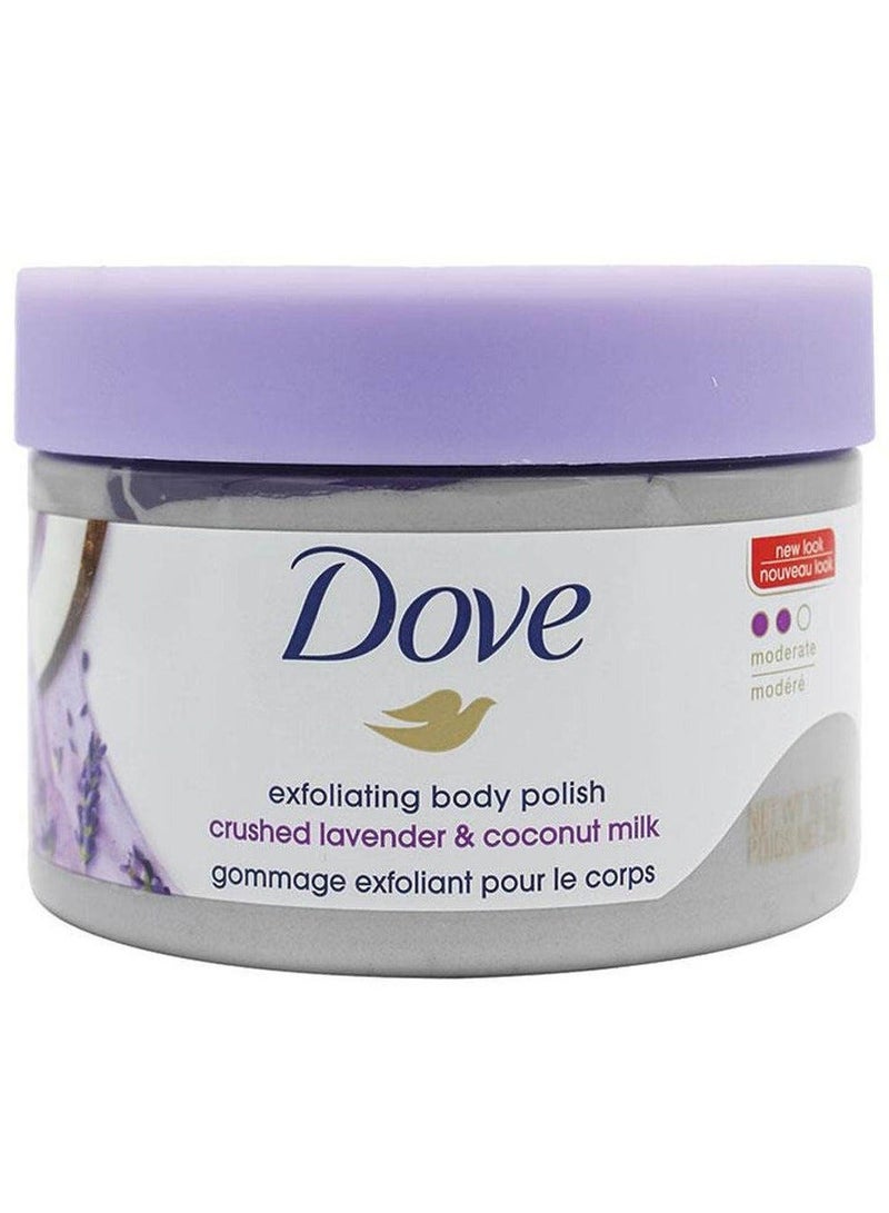 دوف مقشر للجسم بخلاصة اللافندر المطحون وحليب جوز الهند 298 جرام - Image 3