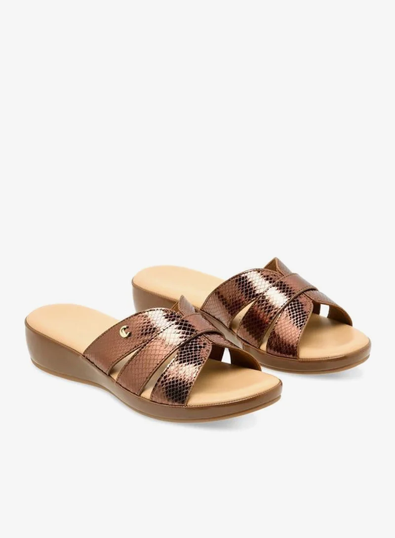 Le Confort Women Textured Cross Strap Sandals