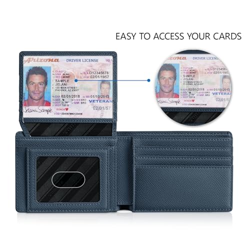 RUNBOX Wallet for Men and Women Slim Rfid Leather 2 ID Window With Gift Box - Image 2