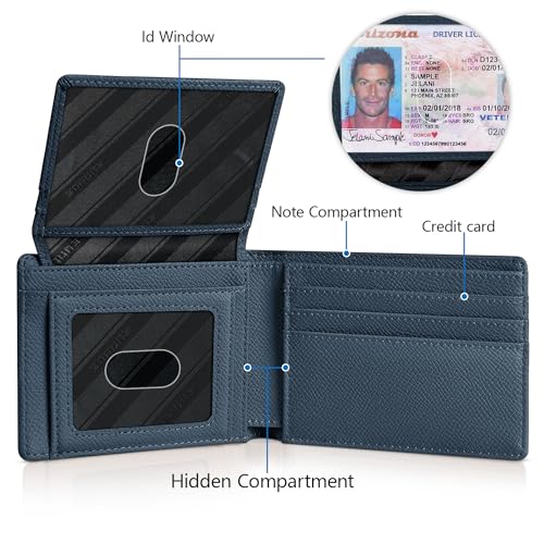 RUNBOX Wallet for Men and Women Slim Rfid Leather 2 ID Window With Gift Box - Image 5