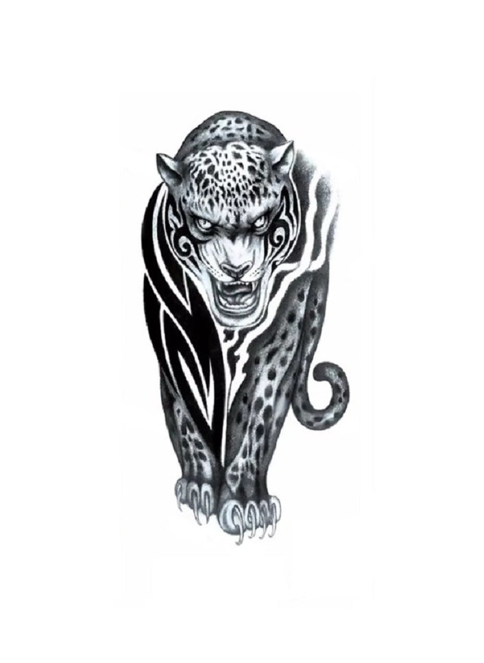 Generic Attractive Black Panther Temporary Tattoo for Parties  - Image 1