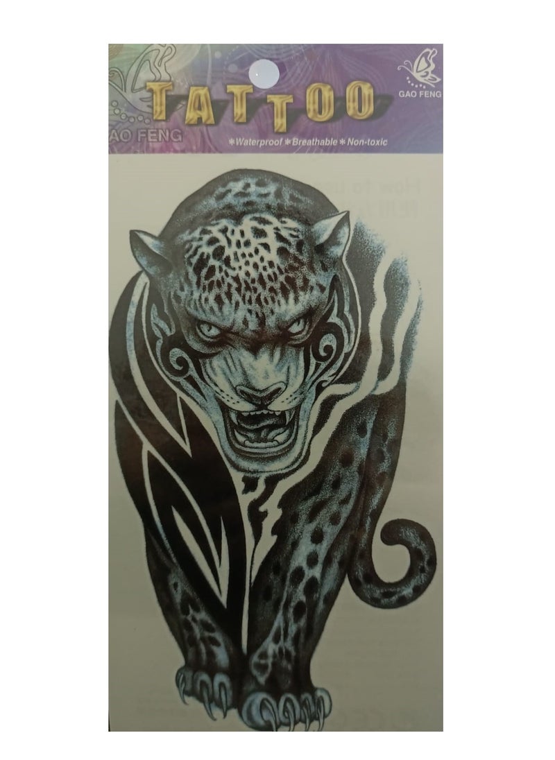 Generic Attractive Black Panther Temporary Tattoo for Parties  - Image 2