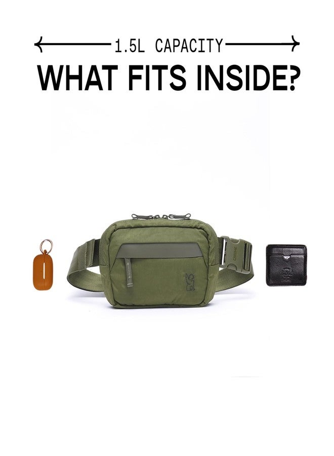 Chrome Industries Sabin 1.5L Sling Bag – Lightweight Crossbody Bag with Main Interior Compartment & Internal & External Pockets – Perfect for Travel & Everyday Carry – Moss - Image 4