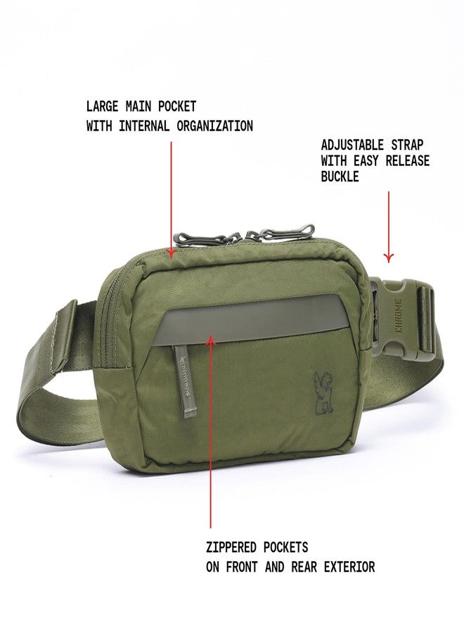 Chrome Industries Sabin 1.5L Sling Bag – Lightweight Crossbody Bag with Main Interior Compartment & Internal & External Pockets – Perfect for Travel & Everyday Carry – Moss - Image 5