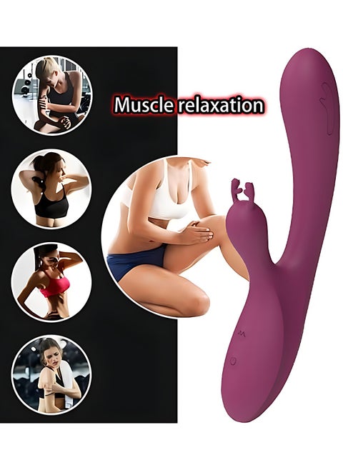 Deep Tissue Muscle Massager for Back, Shoulder, and Legs – Dual-Head Electric Body Relaxation Tool with Vibration and Flexible Design – Portable Rechargeable Massage Device for Athletes and Home Use