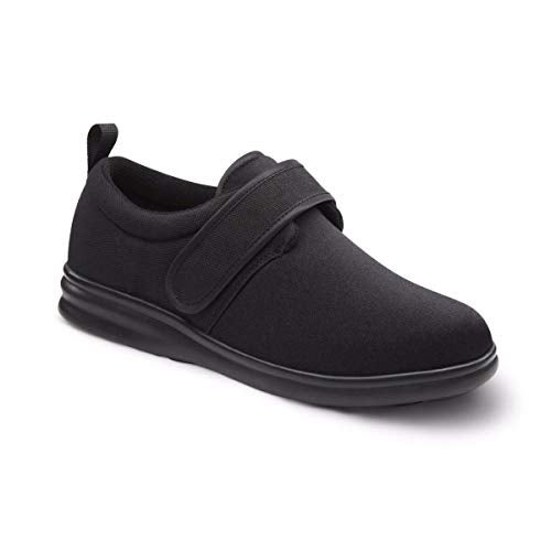 Dr. Comfort Carter Mens Diabetic Shoes-Stretchable & Washable Therapeutic Shoes-Adjustable-Easy Slip on Footwear, Black-14 X-Wide - Image 1