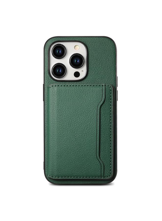 S-TOP Case For iPhone 12 Pro / 12 Calf Texture Card Bag Design Full Coverage Phone Case - Image 1