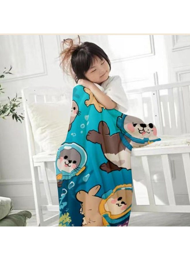 عام بطانية رقيقة من الفانيلا الكرتونية للأطفال والرضع (دافئة ومريحة، ومناسبة للنوم والألعاب) 70 سم * 100 سم - Image 2