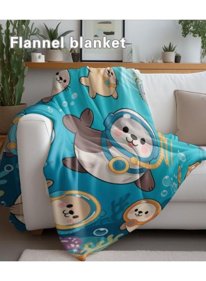 عام بطانية رقيقة من الفانيلا الكرتونية للأطفال والرضع (دافئة ومريحة، ومناسبة للنوم والألعاب) 70 سم * 100 سم - Image 5