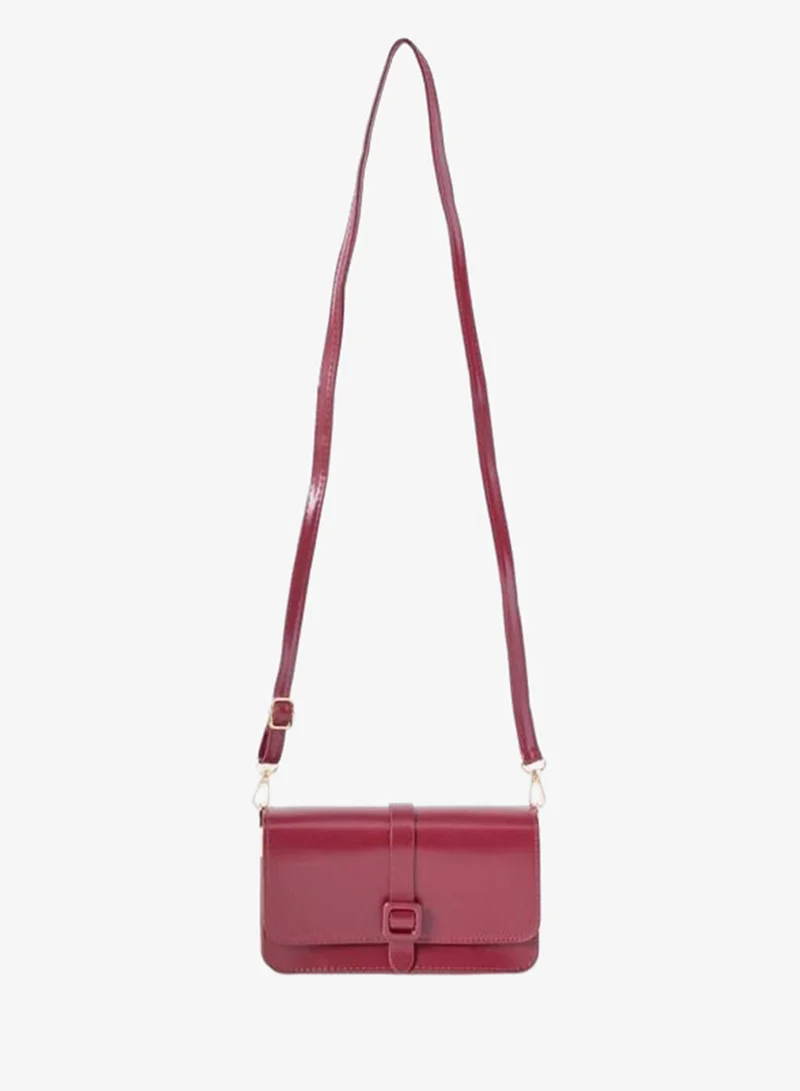 Jimmy Key Burgundy Knitted Handbag and Shoulder Bag with Handle.
