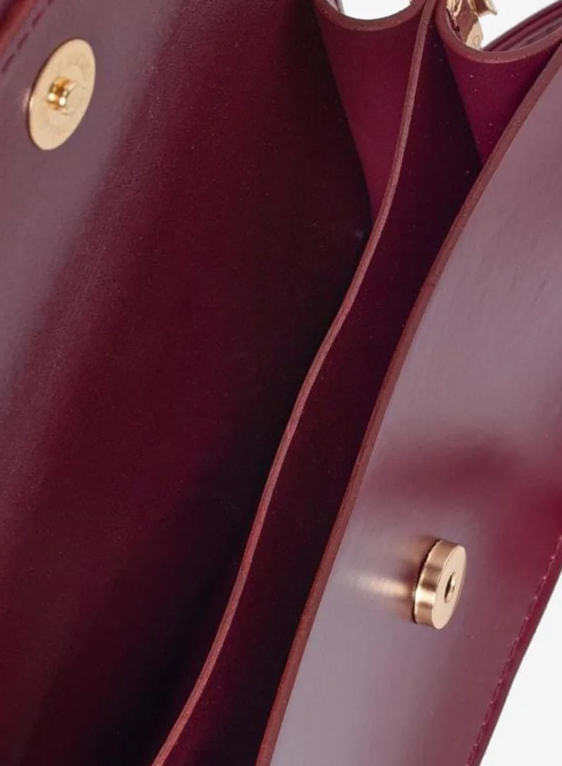 Jimmy Key  Burgundy Knitted Handbag and Shoulder Bag with Handle. for Women | Best Price UAE