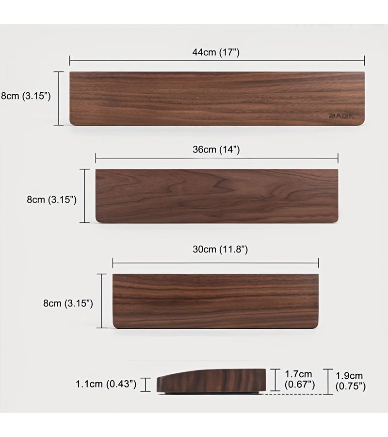 Personalized Luxury Walnut Wood Keyboard Wrist Rest Custom Laser Engraved Ergonomic Design For Mechanical Keyboards Non Slip Gaming Wrist Pad Alleviate Typing Pain Wood Color 3 15 X 14 - Image 5