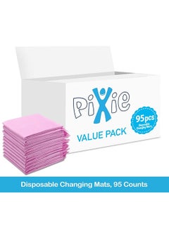 Pixie Disposable Changing Mats, 95 Counts, Soft Waterproof Mat, Portable Leak Proof Changing Mat, New Mom Leak-Proof Under pad, Mattress Table Protector Pad  - Image 2