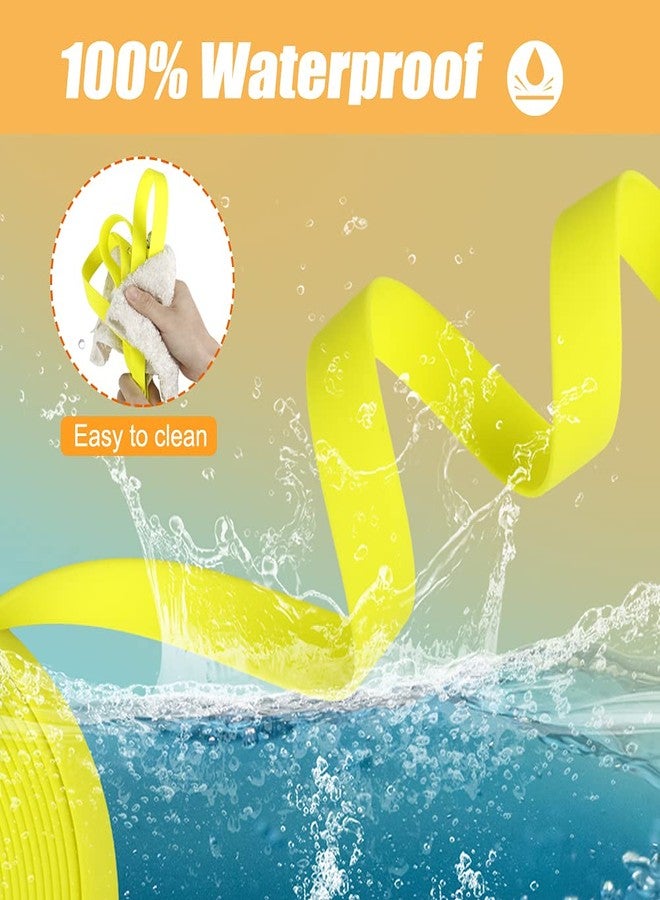 Vivifying Waterproof Long Dog Leash, 32ft Dog Training Leash for Outside, Durable PVC Long Line Lead with Padded Handle for Recall Training, Hiking, Swimming, Beach and Lake (Yellow) - Image 2