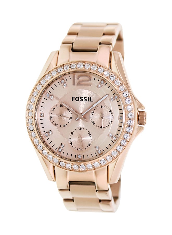 FOSSIL Women Water Resistant Stainless Steel Analog Watch ES2811 - 36 mm - Rose Gold - Image 1