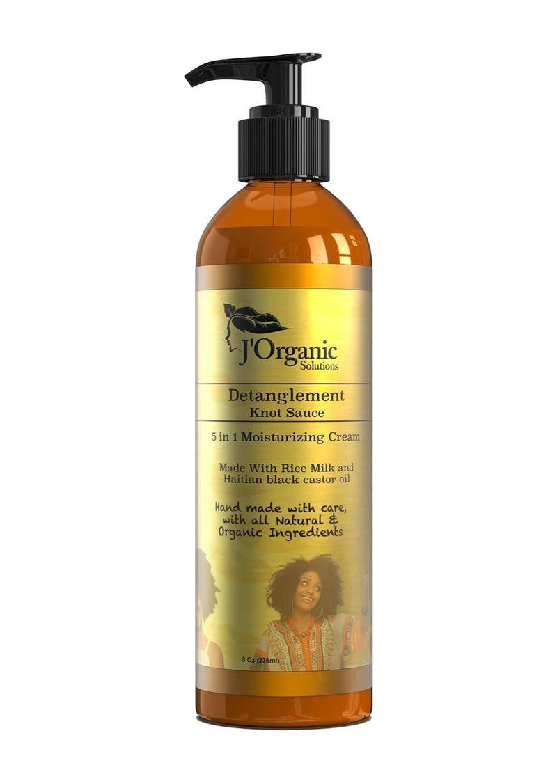 J'Organic Solutions - J'Organic Solutions Detanglement Knot Sauce A 5 in 1 moisturizing cream Made With Rice Milk and Haitian Castor Oil - Image 1