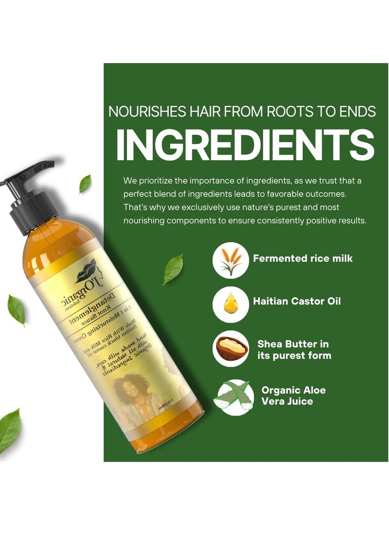 J'Organic Solutions - J'Organic Solutions Detanglement Knot Sauce A 5 in 1 moisturizing cream Made With Rice Milk and Haitian Castor Oil - Image 1