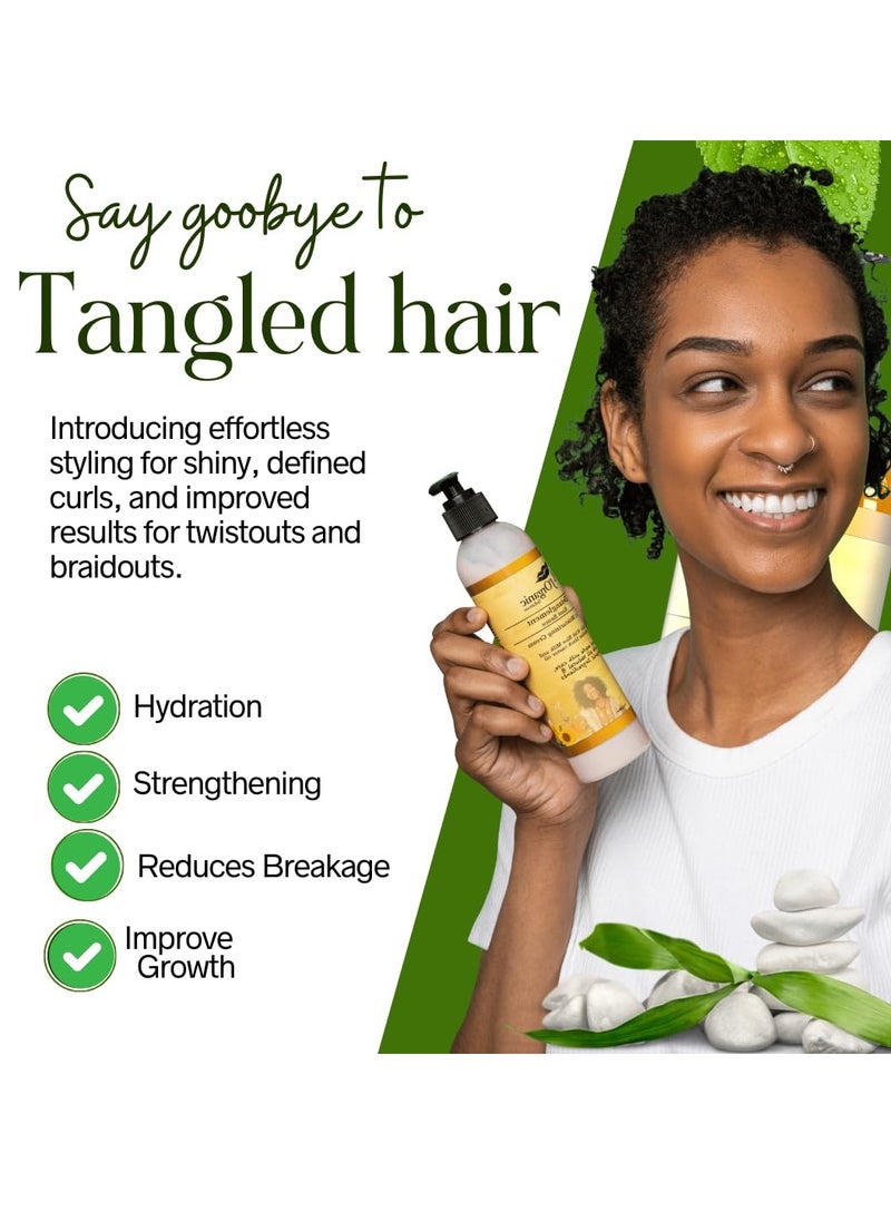 J'Organic Solutions - J'Organic Solutions Detanglement Knot Sauce A 5 in 1 moisturizing cream Made With Rice Milk and Haitian Castor Oil - Image 1