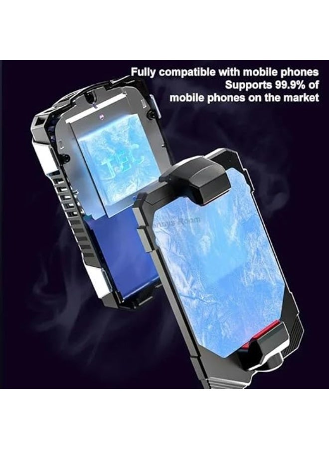 X136 Mobile Phone Cooler – RGB Fan – 2500mAh Battery – Digital Display – 3-Speed Radiator - Image 3