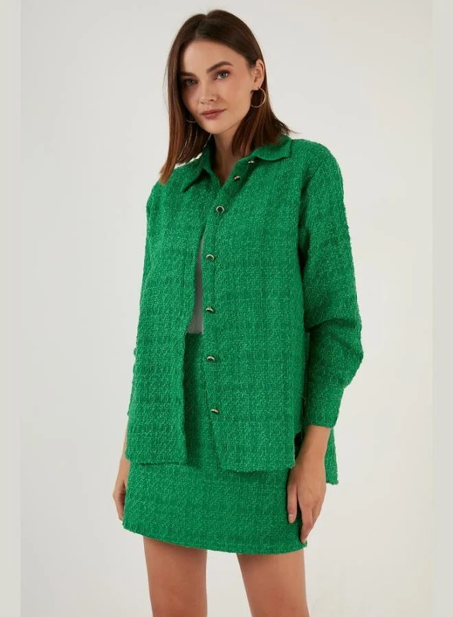 Lela Lela Cotton Oversize Tweed Shirt Women's SHIRT 42190503