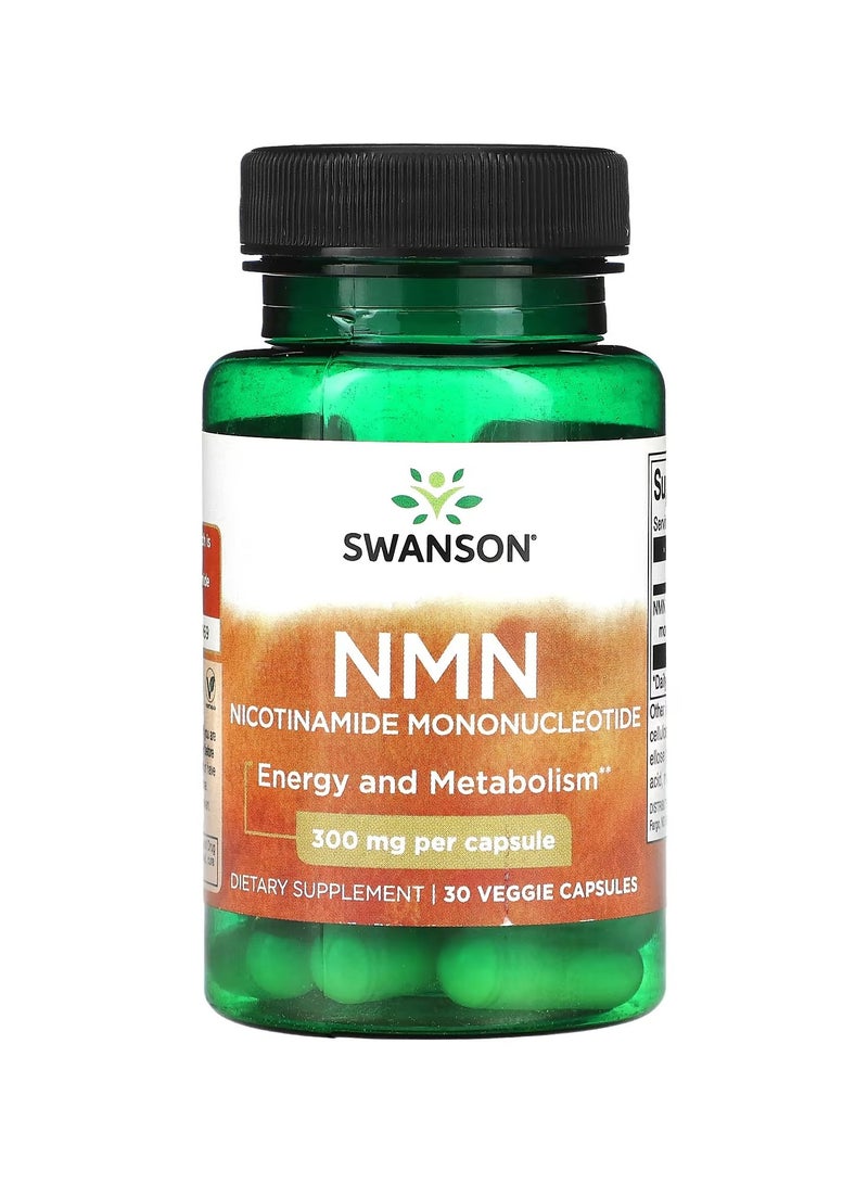 Swanson, NMN, 300 mg, 30 Veggie Capsules