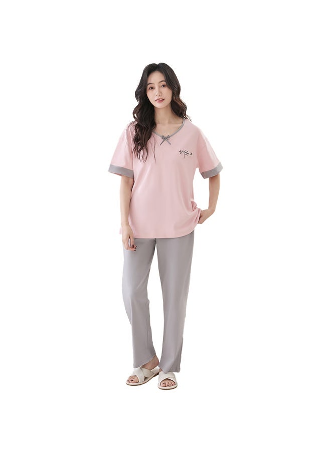 Your Sun Yiershuang Women's Pajamas, Summer Short-sleeve Long Pants, Loose Casual Wear, Suitable For Outdoor Use, Home Loungewear Set - Image 4